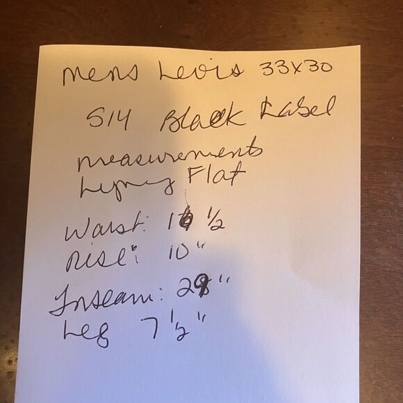 Levi's 514 Straight Blue Jeans Men's Size 33x30 Dark Wash Denim Black Label EUC - Picture 13 of 16